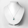 1.18 Carat Genuine Zambian Emerald and White Diamond 10K White Gold Pendant - Pendants - Custom Crafting Alliance, LLC