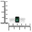1.19 Carat Genuine Green Tourmaline and White Diamond 14K White Gold Ring - Rings - Custom Crafting Alliance, LLC