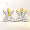 14K White Gold 1/2 Cttw Marquise Diamond 8 Stone Floral Leaf Stud Earrings (H-I Color, SI1-SI2 Clarity)