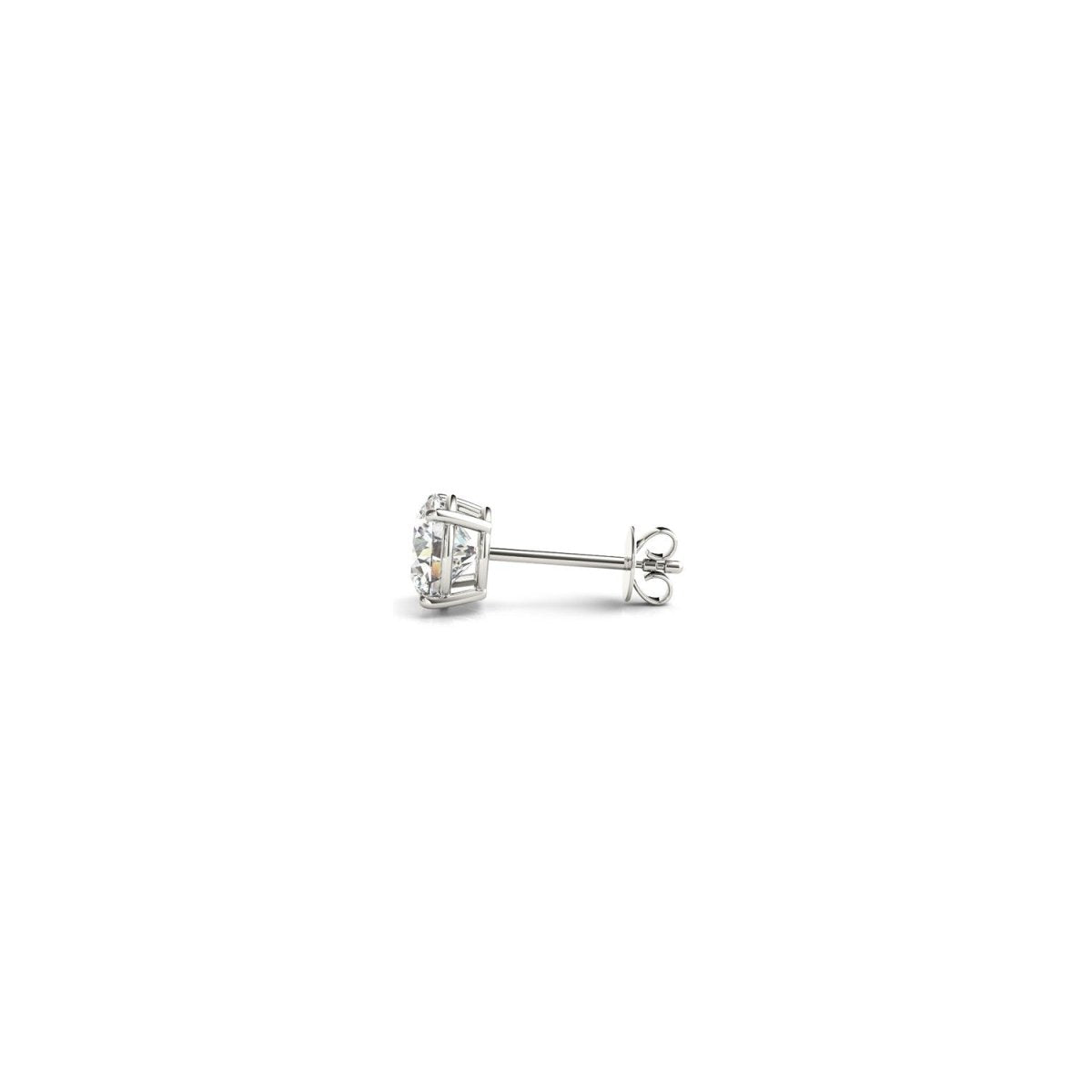 1/2 cttw Lab Grown Round Diamond Stud Earrings 14k White Gold (G/VS2) - Earrings - Custom Crafting Alliance, LLC