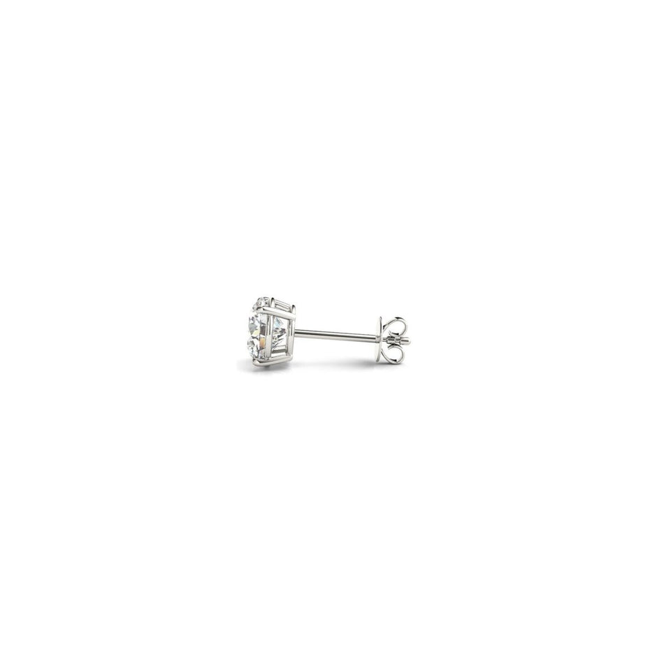 1/2 cttw Lab Grown Round Diamond Stud Earrings 14k White Gold (G/VS2) - Earrings - Custom Crafting Alliance, LLC