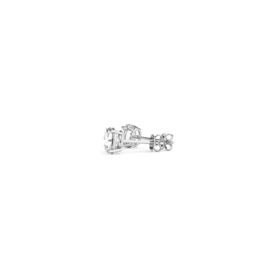 1/2 cttw Lab Grown Round Diamond Stud Earrings 14k White Gold (G/VS2) - Earrings - Custom Crafting Alliance, LLC