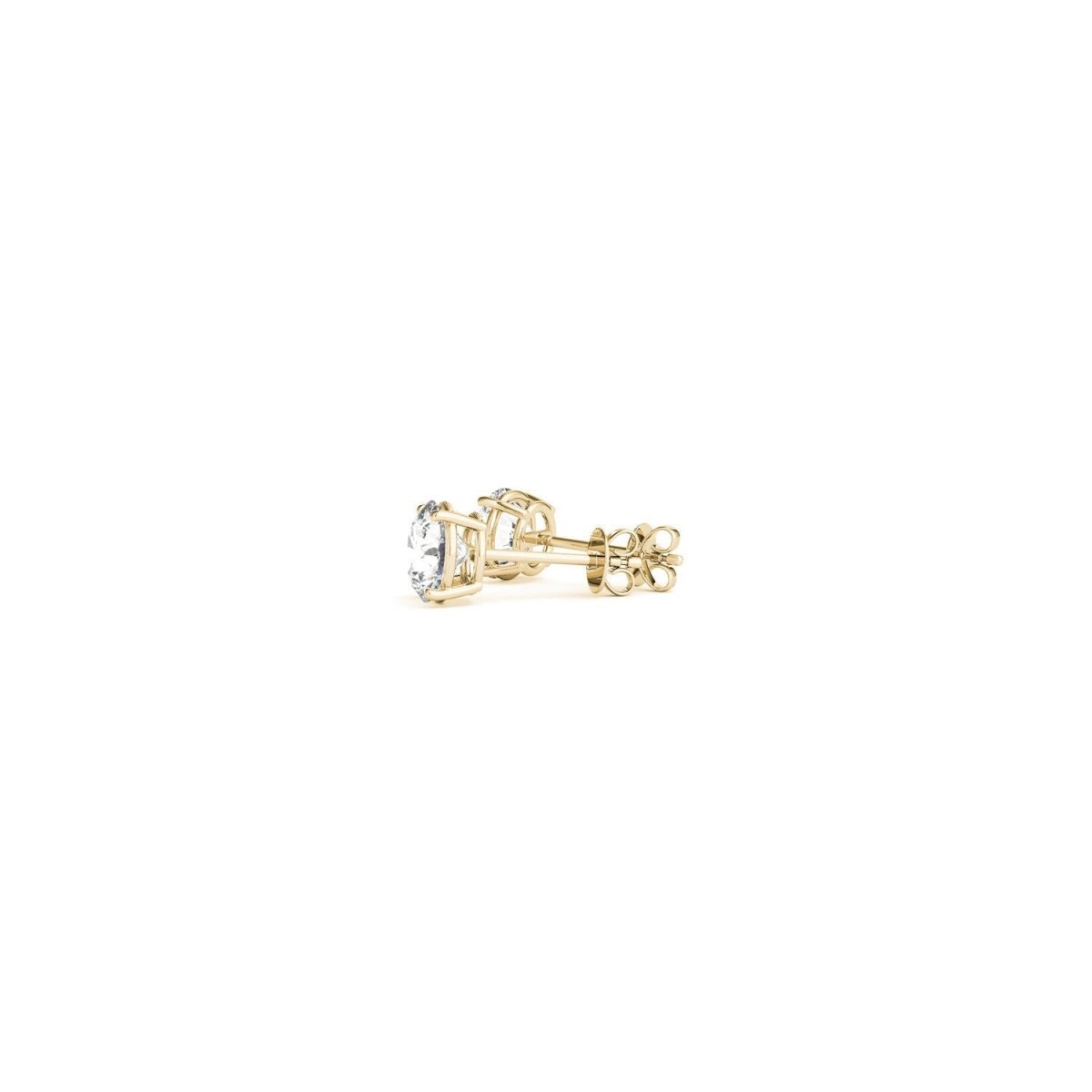 1/2 cttw Lab Grown Round Diamond Stud Earrings 14k Yellow Gold (G/VS2) - Earrings - Custom Crafting Alliance, LLC