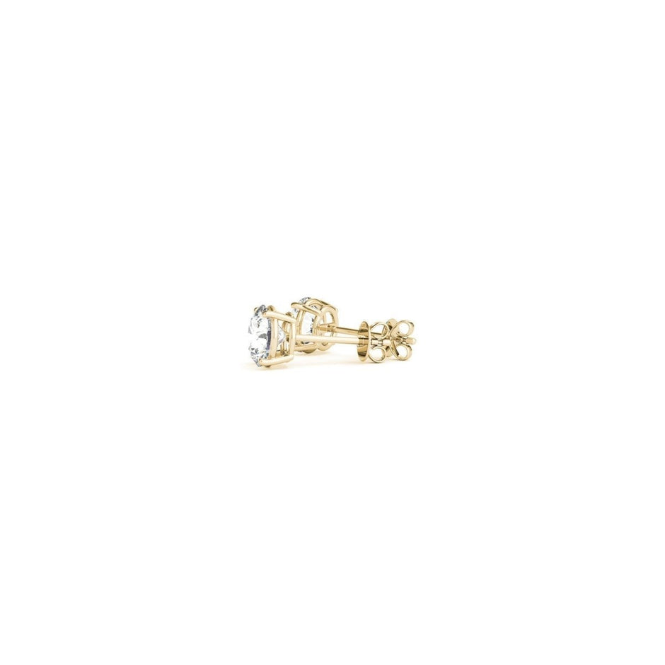 1/2 cttw Lab Grown Round Diamond Stud Earrings 14k Yellow Gold (G/VS2) - Earrings - Custom Crafting Alliance, LLC