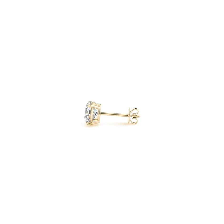 1/2 cttw Lab Grown Round Diamond Stud Earrings 14k Yellow Gold (G/VS2) - Earrings - Custom Crafting Alliance, LLC