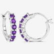 1.20 Carat Genuine Amethyst .925 Sterling Silver Earrings - Earrings - Custom Crafting Alliance, LLC