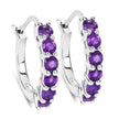 1.20 Carat Genuine Amethyst .925 Sterling Silver Earrings - Earrings - Custom Crafting Alliance, LLC
