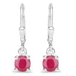 1.20 Carat Genuine Ruby .925 Sterling Silver Earrings - Earrings - Custom Crafting Alliance, LLC
