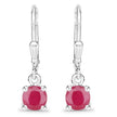 1.20 Carat Genuine Ruby .925 Sterling Silver Earrings - Earrings - Custom Crafting Alliance, LLC
