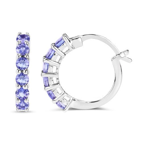 1.20 Carat Genuine Tanzanite .925 Sterling Silver Earrings - Earrings - Custom Crafting Alliance, LLC