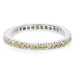 0.57 Carat Genuine Yellow Diamond .925 Sterling Silver Ring