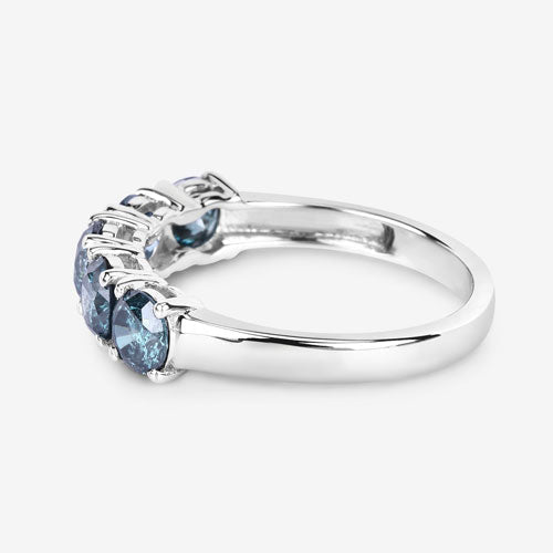 1.22 Carat Genuine Blue Diamond 14K White Gold Ring - Rings - Custom Crafting Alliance, LLC