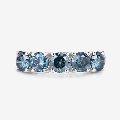 1.22 Carat Genuine Blue Diamond 14K White Gold Ring - Rings - Custom Crafting Alliance, LLC