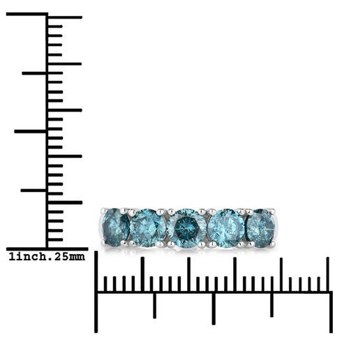 1.22 Carat Genuine Blue Diamond 14K White Gold Ring - Rings - Custom Crafting Alliance, LLC