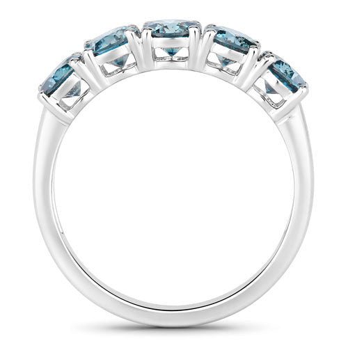 1.22 Carat Genuine Blue Diamond 14K White Gold Ring - Rings - Custom Crafting Alliance, LLC