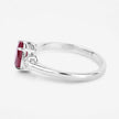 1.22 Carat Genuine Ruby and White Diamond 14K White Gold Ring - Rings - Custom Crafting Alliance, LLC