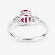 1.22 Carat Genuine Ruby and White Diamond 14K White Gold Ring - Rings - Custom Crafting Alliance, LLC
