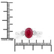 1.22 Carat Genuine Ruby and White Diamond 14K White Gold Ring - Rings - Custom Crafting Alliance, LLC
