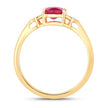 1.22 Carat Genuine Ruby and White Diamond 14K Yellow Gold Ring - Rings - Custom Crafting Alliance, LLC