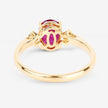 1.22 Carat Genuine Ruby and White Diamond 14K Yellow Gold Ring - Rings - Custom Crafting Alliance, LLC
