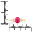 1.22 Carat Genuine Ruby and White Diamond 14K Yellow Gold Ring - Rings - Custom Crafting Alliance, LLC