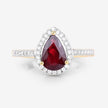 1.25 Carat Genuine Ruby and White Diamond 14K Yellow Gold Ring - Rings - Custom Crafting Alliance, LLC