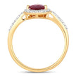 1.25 Carat Genuine Ruby and White Diamond 14K Yellow Gold Ring - Rings - Custom Crafting Alliance, LLC