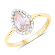 1.27 Carat Genuine White Sapphire and White Diamond 14K Yellow Gold Ring - Rings - Custom Crafting Alliance, LLC