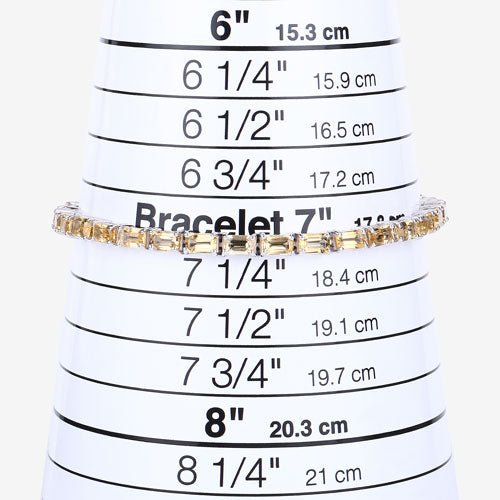 12.80 Carat Genuine Citrine .925 Sterling Silver Bracelet - Bracelets - Custom Crafting Alliance, LLC