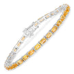 12.80 Carat Genuine Citrine .925 Sterling Silver Bracelet - Bracelets - Custom Crafting Alliance, LLC