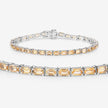 12.80 Carat Genuine Citrine .925 Sterling Silver Bracelet - Bracelets - Custom Crafting Alliance, LLC