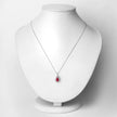 1.29 Carat Genuine Ruby and White Diamond 14K White Gold Pendant - Pendants - Custom Crafting Alliance, LLC