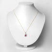 1.29 Carat Genuine Ruby and White Diamond 14K Yellow Gold Pendant - Pendants - Custom Crafting Alliance, LLC