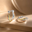 S925 Sterling Silver Earrings with Platinum, Rose Gold, and Gold Plating for Women