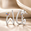 925 Sterling Silver Earrings with Pavé Setting CZ, 1.3*0.9cm, for Women
