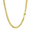 4.1mm 14k Yellow Gold Diamond Cut Round Franco Chain