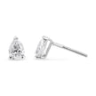 14K White Gold 1/2 Cttw Pear Shape Solitaire Lab Grown Diamond Stud Earrings (F-G Color, VS2-SI1 Clarity)