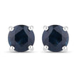 1.30 Carat Genuine Blue Sapphire 14K White Gold Earrings - Earrings - Custom Crafting Alliance, LLC