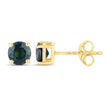 1.30 Carat Genuine Blue Sapphire 14K Yellow Gold Earrings - Earrings - Custom Crafting Alliance, LLC