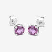 1.30 Carat Genuine Pink Sapphire 10K White Gold Earrings - Earrings - Custom Crafting Alliance, LLC