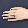 1.30 Carat Genuine Ruby and White Diamond 14K White Gold Ring - Rings - Custom Crafting Alliance, LLC
