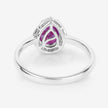 1.30 Carat Genuine Ruby and White Diamond 14K White Gold Ring - Rings - Custom Crafting Alliance, LLC