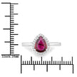 1.30 Carat Genuine Ruby and White Diamond 14K White Gold Ring - Rings - Custom Crafting Alliance, LLC