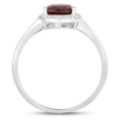 1.30 Carat Genuine Ruby and White Diamond 14K White Gold Ring - Rings - Custom Crafting Alliance, LLC