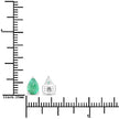 1.30 Carat Genuine Zambian Emerald 14K White Gold Earrings - Earrings - Custom Crafting Alliance, LLC