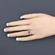 1.31 Carat Genuine Ruby and White Diamond 10K White Gold Ring - Rings - Custom Crafting Alliance, LLC