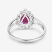 1.31 Carat Genuine Ruby and White Diamond 10K White Gold Ring - Rings - Custom Crafting Alliance, LLC