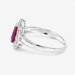 1.31 Carat Genuine Ruby and White Diamond 10K White Gold Ring - Rings - Custom Crafting Alliance, LLC