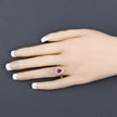 1.31 Carat Genuine Ruby and White Diamond 10K Yellow Gold Ring - Rings - Custom Crafting Alliance, LLC