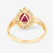 1.31 Carat Genuine Ruby and White Diamond 10K Yellow Gold Ring - Rings - Custom Crafting Alliance, LLC